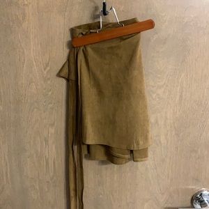 Suede skirt